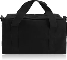 Small Tool Bag,Close Top Wide Mouth Organizer Bag,Large 12 Inch, black 