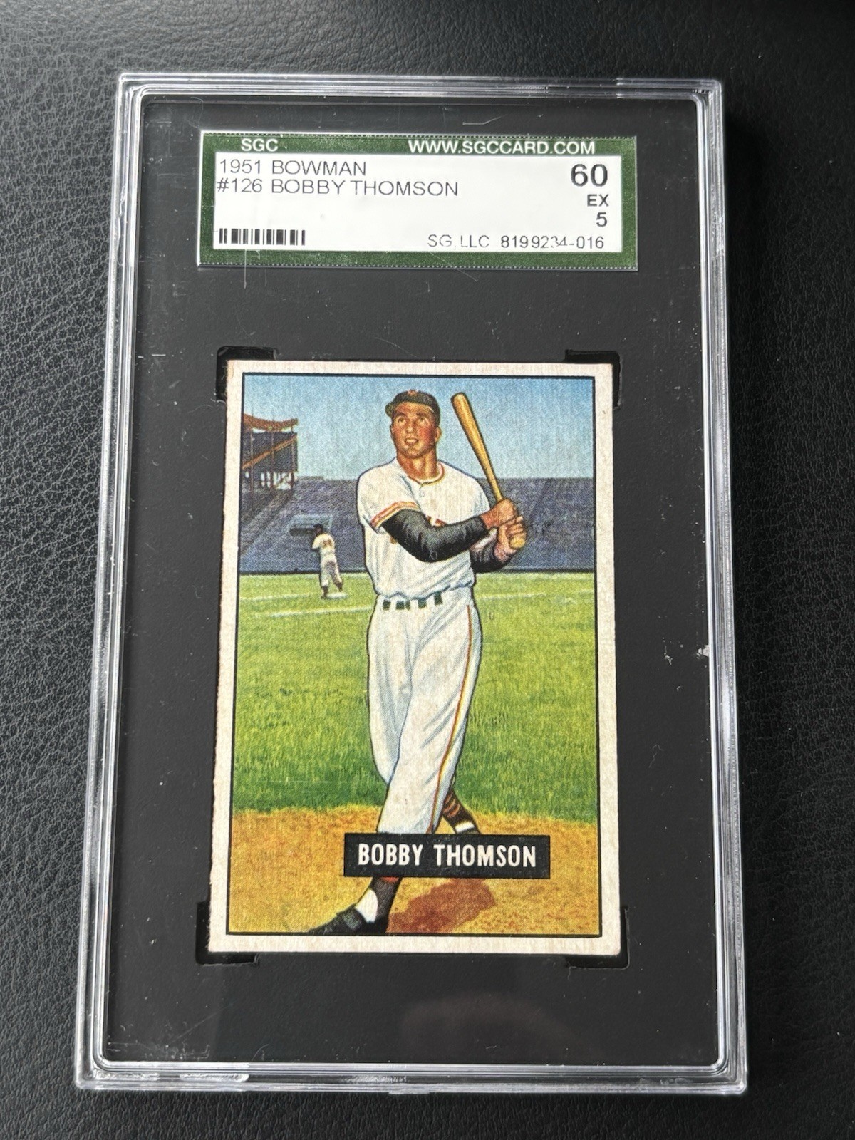 1951 Bowman #126 Bobby Thomson New York Giants SGC 5 EX