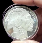 1 Full Ounce .999 Silver Round. Indian Head/Buffalo. Encapsulated. SilverTowne.