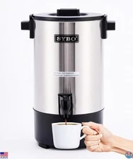 SYBO SR-CP40C 45-Cup Stainless Steel Coffee Percolator & Hot Water Urn - 6.5L
