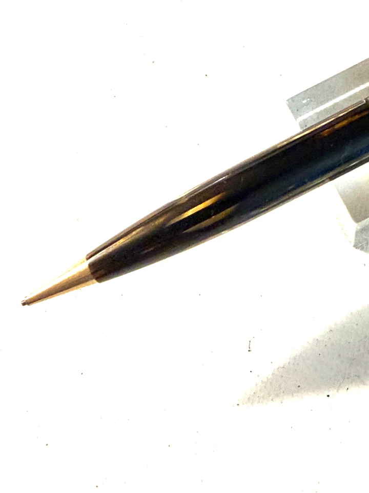 Lápiz estriado vintage Sheaffer's marrón años 40. Clip dorado. Belleza. Funcionando Foto 4 de 4