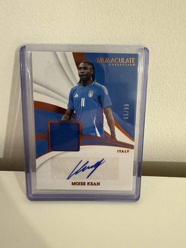 2024-25 Panini Immaculate Collection Moise Kean /99 Patch Auto Italy
