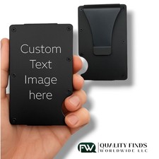 CUSTOM laser Engraved Card Holder Money Clip