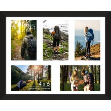 4"x6" Wood Photo Collage Frame 5 Openings, 11"x14" Multi Picture Frame Collag...