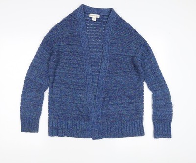 Coldwater Creek Damen Strickjacke blau vorne offen Größe S