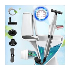 Hochdruck Abflussreiniger Pumpe mit Luftdruckanzeige, Toiletten P&ouml;mpel mit 4 ...
