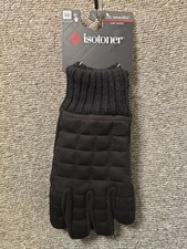 isotoner mens gloves, Size Large, SmartDri w/water repellant  Smart Touch