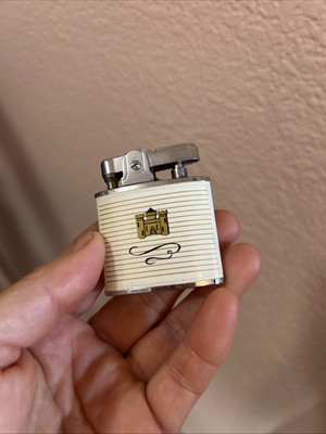 Vintage Silver AUER Champion Old Japan Antique Pocket Cigarette Lighter  Tobacco