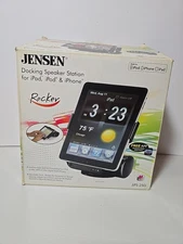 Jensen NEW Black Rocker Docking Station For iPad iPod iPhone  JiPS-250i  NOB NOS