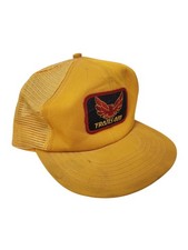 Vintage Baseball Trucker Hat Cap Trans Am Yellow Made in USA One Size Snapback