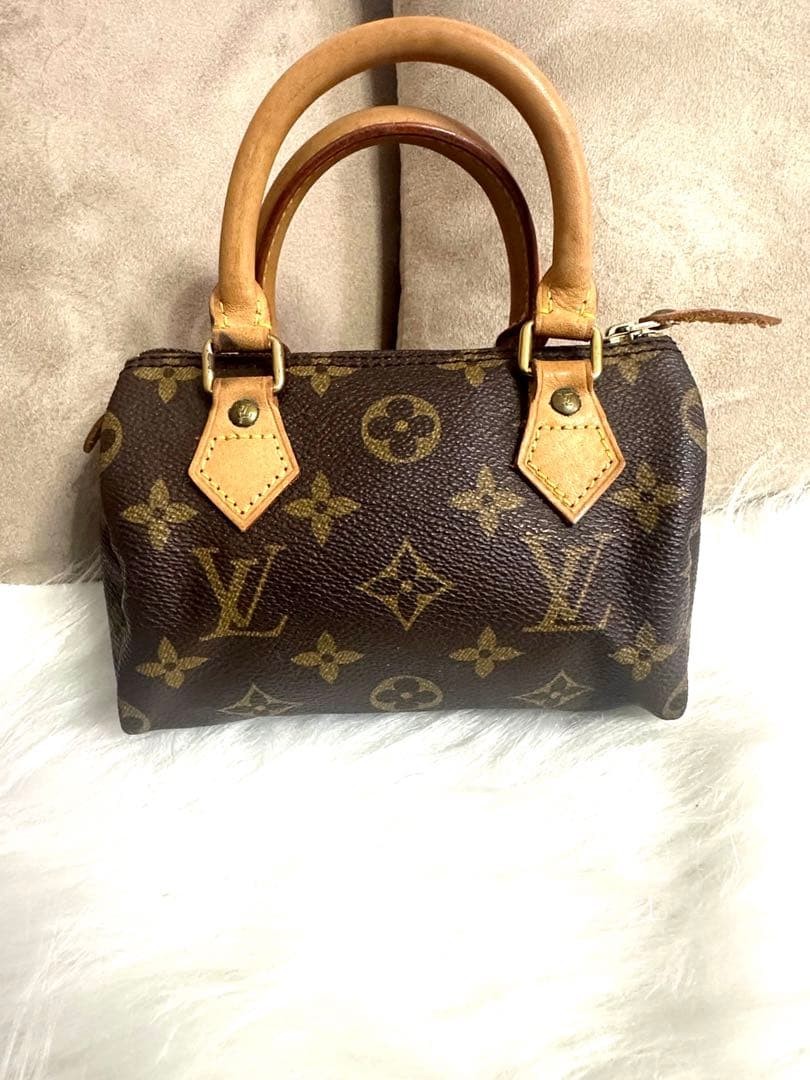 Louis Vuitton Monogram Mini Speedy Handbag M41534 TH0953 Used w/o Strap