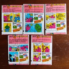 5 x Bazooka Joe Kaugummi Sammelbilder Witze