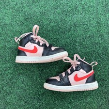 Nike Air Jordan 1 Mid Retro TD Atmosphere Pink Black Crimson 640735-604 Size 5C