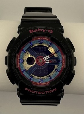 Casio Baby-G BA-112 Black G-SHOCK Analog Women Watch from Japan New Battery