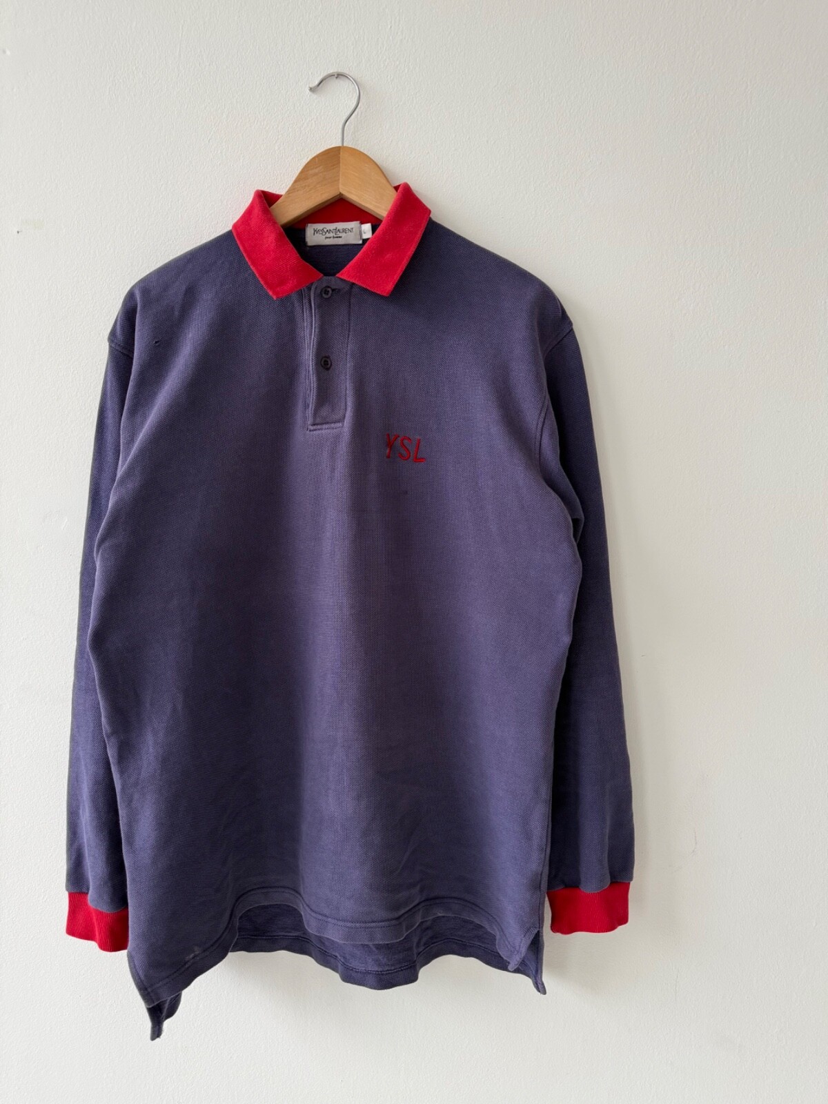 Polo uomo YSL Yves Saint Laurent vintage invecchiato y2k taglia L