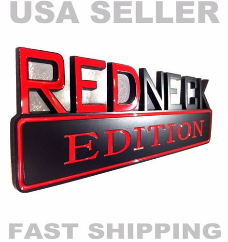 Redneck Edition Emblem Truck Bus Auto Motor Coach Wohnmobil Logo Zeichen Schwarz - Picture 5 of 8