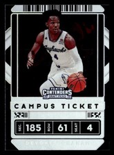 Devonte' Graham 2020 Contenders Draft Picks Campus Ticket  Card #31 Kansas