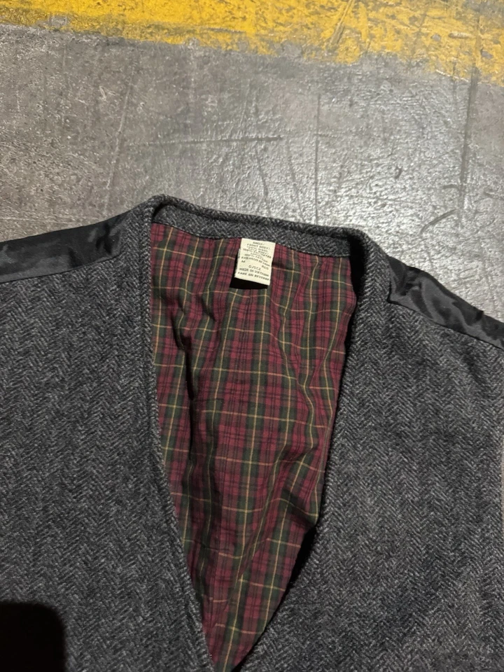 Chaleco Suéter de Lana Vintage Años 90 Preppy Retro Espiga Trabajo Foto 4 de 4