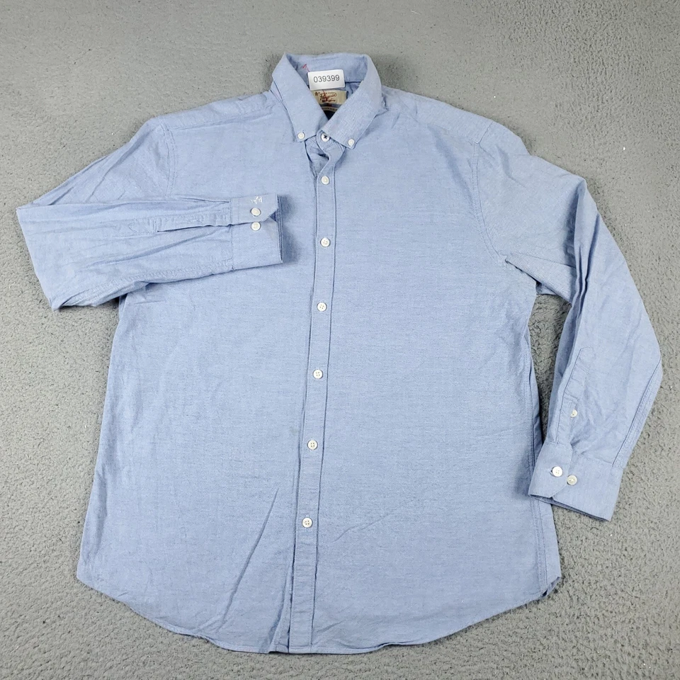 Camisa Penguin Para Hombres 16 Azul Calce Ajustado Vestido Abotonado Manga Larga * Foto 2 de 4