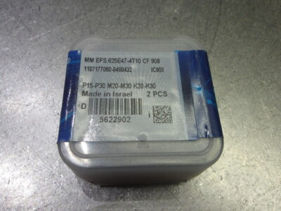 Iscar T10 5/8'' 4 Flute Carbide CC Endmill Head QTY2 MM EFS.625E47-4T10 CF IC908