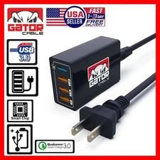 Qualcomm QC 3.0 Fast Rapid Charger Charging Station Hub 4 USB Multi Port 60W 3A