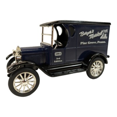Vintage Ertl 1923 1/2 Ton Truck Bank BERGER'S MARKET Pine Grove PA 3rd Ed NIB