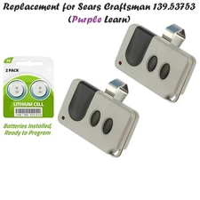 2 For Sears Craftsman 139.53753 Garage Door Opener Remote 315mhz 139.53985D