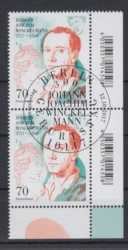 Federal 3338 with EAN corner edge right bottom in pair J. Winckelmann 70 C ESST Berlin