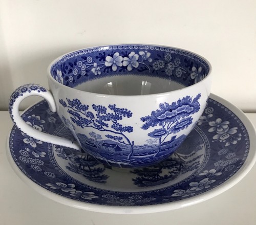 Spode The Blue Room Collection Tower Jumbo XL Cup And Saucer Set Ex Cond - Picture 4 of 14