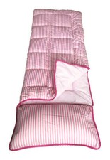 Sunncamp Pink Stripe Junior Sleeping Bag With Pillow Camping Caravan SB1120