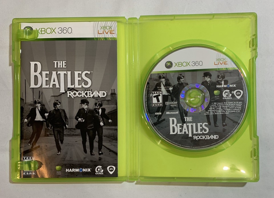 Pack Rare The Beatles Rock Band Pour Xbox 360 - Édition Limitée PAL - Complet Avec Batterie Et Guitare