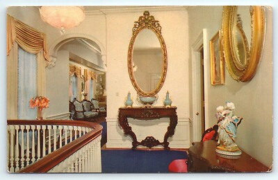 Bellingrath Gardens Upstairs Hall Mobile Alabama AL UNP Chrome Postcard Antiques