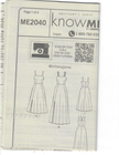 Know Me by mimi G ME2040 Sewing Pattern Misses Dress 2 Lengths Easy 30W ...