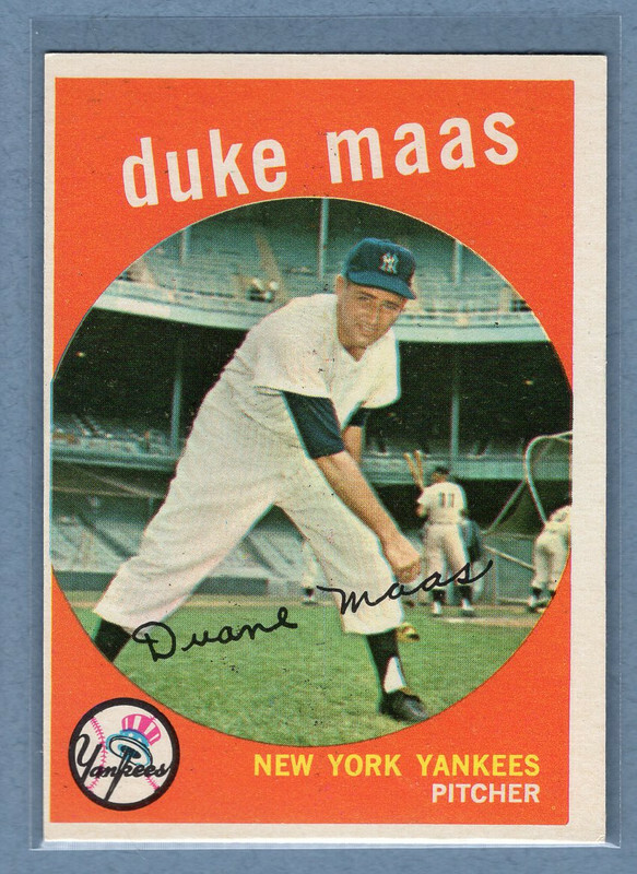 たごさく、 1959 Topps #167 Duke Maas EX-MT GO177 | eBay