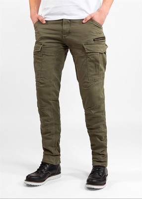 Motorcycle Jeans John Doe Cargo Stroker Long Colour: Olive Size: W33/L34