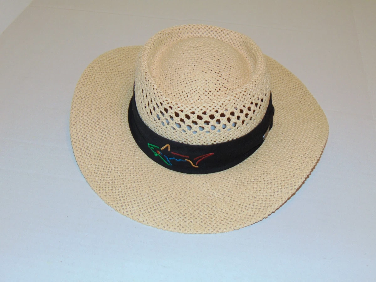 greg norman straw golf hat