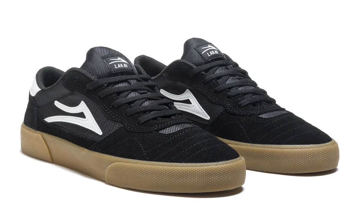 Lakai Footwear Cambridge Black Gum Suede Skateboard Shoes Skate Sneakers