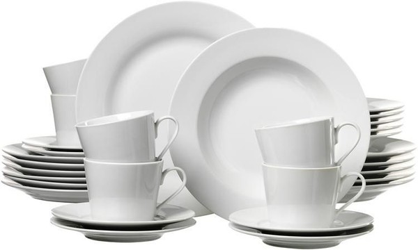 Ritzenhoff & Breker 97252 Kombiservice Bianco - 30-Tlg., Porzellan, Weiß-image
