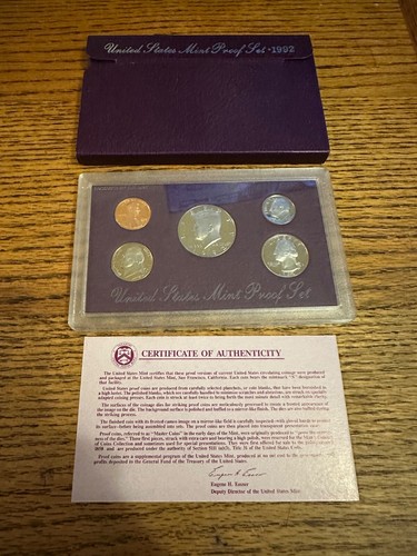 1992 United States Mint Proof Set COA - 第 1/24 張圖片