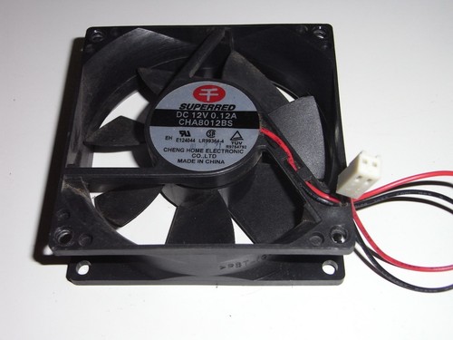 Superred FAN CHA8012BS Kühler Lüfter 80x80 mm 12V Cooling PC Computer 0,12A