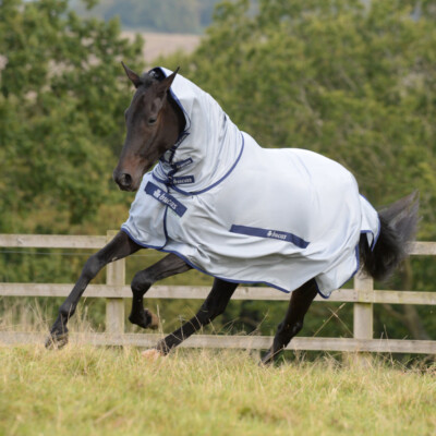 Bucas Buzz-Off & Neck - Blue - Fliegendecke