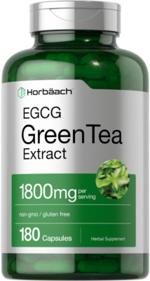 EGCG Green Tea Extract Pills | 1800mg 180 Capsules | Max Potency | by Horbaach