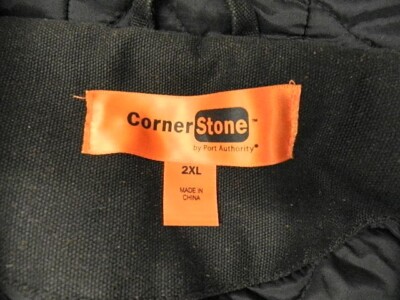 Corner Stone, Canvas Work Coat 2XL quilt lined black j3763h | eBay