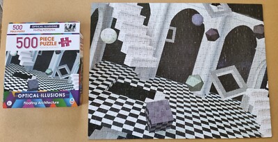 500 Stück PUZZLES von ARROW PUZZLES genannt OPTISCHE ILLUSIONEN, SCHWIMMENDER ARCHITEKT