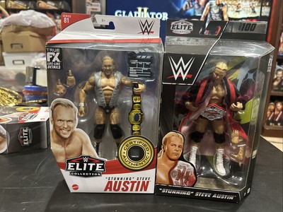 WWE STONE COLD STEVE AUSTIN ELITE ACTION FIGURES LOT OF 3 MATTEL WRESTLING