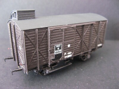 Wagon Couvert HAXO Marron SNCF K256192 - Kit Monté Laiton - Modélisme Ferroviaire
