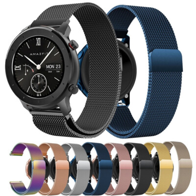 For Huami AmazFit GTR 47mm Replacement Metal Fitness Loop Wrist Band Strap  22mm UK