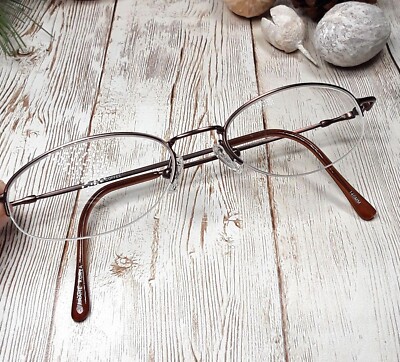 Modern Optical Brown Half Rim Eyeglasses FRAMES - Modzflex MX904 50-18-140 Korea