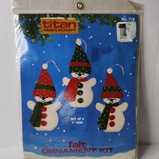 Titan Needlecraft Felt Ornament Kit Snowmen To Make 718