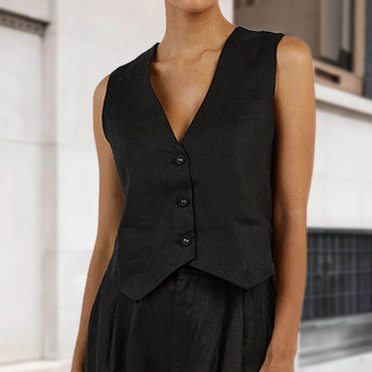 Button down deals vest womens